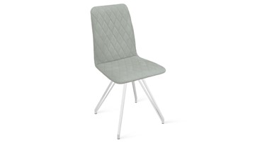 Обеденный стул Стенли К4 (Белый матовый/Велюр Confetti Silver) в Магадане