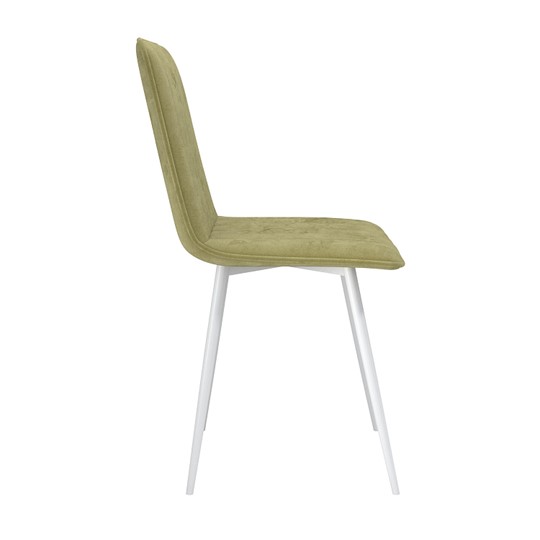 Обеденный стул Тахо, велюр тенерифе нефрит/Цвет металл белый в Магадане - изображение 2