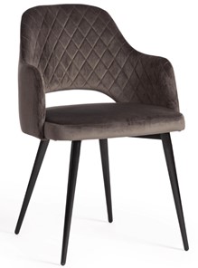 Обеденный стул VALKYRIA (mod. 711) 55х55х80 темно-серый barkhat 14/черный арт.15344 в Магадане