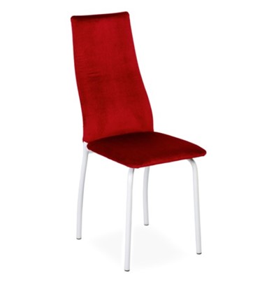 Обеденный стул Волна, каркас металл белый, велюр тайту 26 в Магадане - изображение