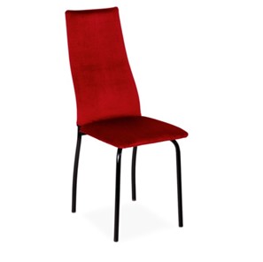 Обеденный стул Волна, каркас металл черный, велюр тайту 26 в Магадане