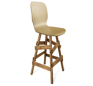 Барный стул SHT-ST15-1/S81 (прозрачный лак/брашированный коричневый) в Магадане