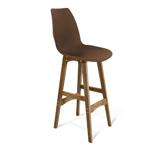 Барный стул SHT-ST29/S65 (коричневый ral 8014/дуб брашированный коричневый) в Магадане