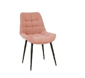 Обеденный стул Комфорт розовый черные ножки в Магадане