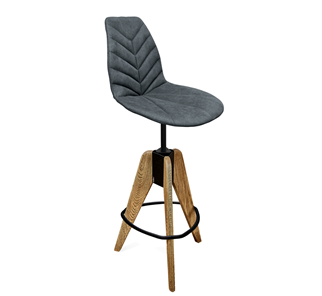 Барный стул SHT-ST29-C4/S92 (графит/брашированный коричневый/черный муар) в Магадане - предосмотр