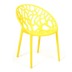 Кресло обеденное BUSH (mod.017) пластик 60*58,5*80 желтый, арт.14103 в Магадане