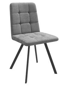 Обеденный стул Dikline 281 PRO Микровелюр B22 Grey опоры черные в Магадане