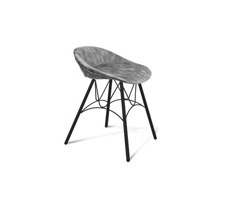 Обеденный стул SHT-ST19-SF1 / SHT-S100 (дымный/черный муар) в Магадане - изображение
