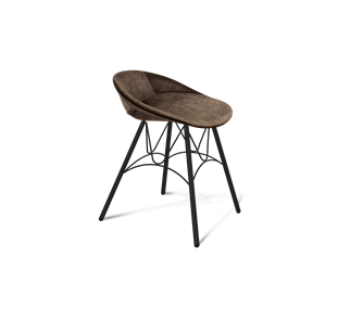 Обеденный стул SHT-ST19-SF1 / SHT-S100 (кофейный трюфель/черный муар) в Магадане - предосмотр