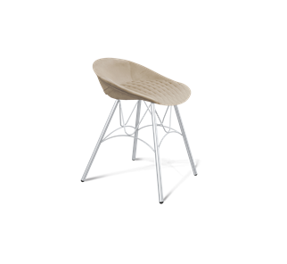 Обеденный стул SHT-ST19-SF1 / SHT-S100 (ванильный крем/хром лак) в Магадане - предосмотр
