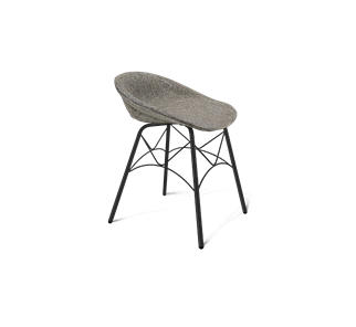 Обеденный стул SHT-ST19-SF1 / SHT-S107 (коричневый сахар/черный муар) в Магадане