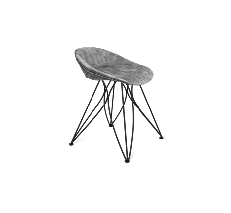 Обеденный стул SHT-ST19-SF1 / SHT-S113 (дымный/черный муар) в Магадане - изображение