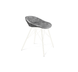 Обеденный стул SHT-ST19-SF1 / SHT-S37 (дымный/белый муар) в Магадане - предосмотр