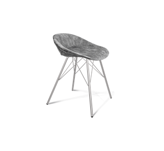Обеденный стул SHT-ST19-SF1 / SHT-S37 (дымный/хром лак) в Магадане - предосмотр