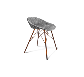 Обеденный стул SHT-ST19-SF1 / SHT-S37 (дымный/медный металлик) в Магадане