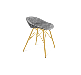 Обеденный стул SHT-ST19-SF1 / SHT-S37 (дымный/золото) в Магадане - предосмотр