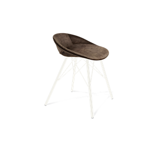 Обеденный стул SHT-ST19-SF1 / SHT-S37 (кофейный трюфель/белый муар) в Магадане