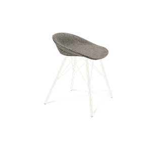 Обеденный стул SHT-ST19-SF1 / SHT-S37 (коричневый сахар/белый муар) в Магадане