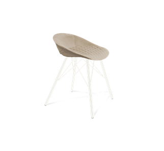 Обеденный стул SHT-ST19-SF1 / SHT-S37 (ванильный крем/белый муар) в Магадане