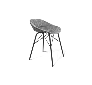 Обеденный стул SHT-ST19-SF1 / SHT-S64 (дымный/черный муар) в Магадане - предосмотр