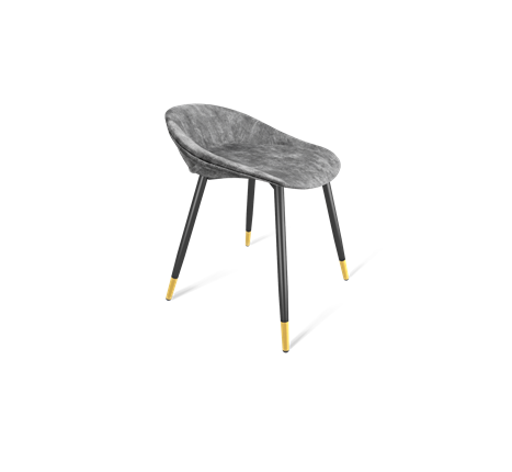 Обеденный стул SHT-ST19-SF1 / SHT-S95-1 (дымный/черный муар/золото) в Магадане - изображение