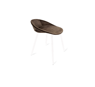 Обеденный стул SHT-ST19-SF1 / SHT-S95-1 (кофейный трюфель/белый муар) в Магадане - предосмотр