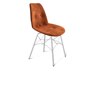 Обеденный стул SHT-ST29-C2 / SHT-S107 (песчаная буря/хром лак) в Магадане