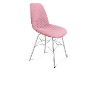 Обеденный стул SHT-ST29-С22 / SHT-S107 (розовый зефир/хром лак) в Магадане