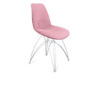 Обеденный стул SHT-ST29-С22 / SHT-S112 (розовый зефир/хром лак) в Магадане