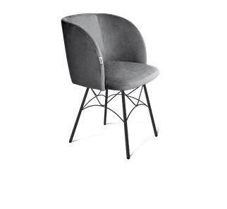 Обеденный стул SHT-ST33 / SHT-S107 (угольно-серый/черный муар) в Магадане