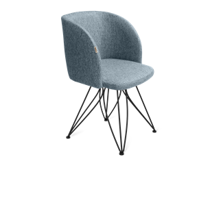 Обеденный стул SHT-ST33 / SHT-S113 (синий лед/черный муар) в Магадане