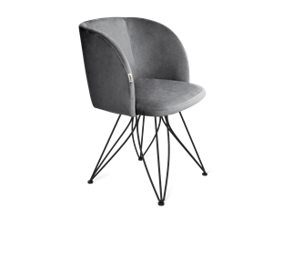 Обеденный стул SHT-ST33 / SHT-S113 (угольно-серый/черный муар) в Магадане