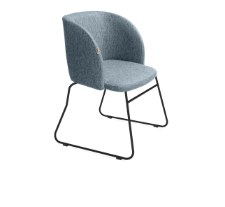 Обеденный стул SHT-ST33 / SHT-S167 (синий лед/черный муар) в Магадане