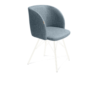 Обеденный стул SHT-ST33 / SHT-S37 (синий лед/белый муар) в Магадане