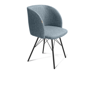 Обеденный стул SHT-ST33 / SHT-S37 (синий лед/черный муар) в Магадане