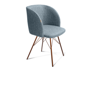 Обеденный стул SHT-ST33 / SHT-S37 (синий лед/медный металлик) в Магадане