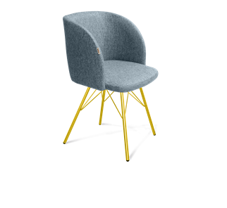 Обеденный стул SHT-ST33 / SHT-S37 (синий лед/золото) в Магадане