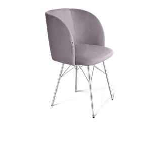 Обеденный стул SHT-ST33 / SHT-S64 (сиреневая орхидея/хром лак) в Магадане - предосмотр