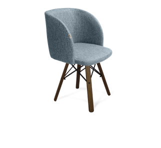 Обеденный стул SHT-ST33 / SHT-S70 (синий лед/темный орех/черный муар) в Магадане - предосмотр