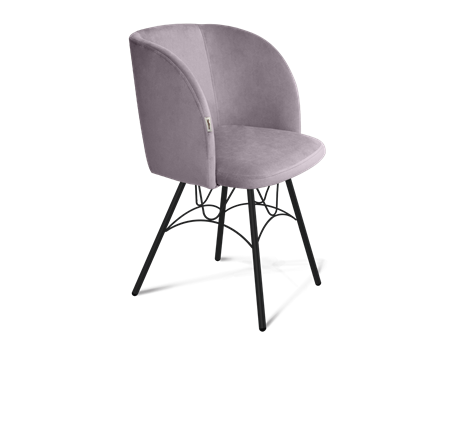 Обеденный стул SHT-ST33 / SHT-S100 (сиреневая орхидея/черный муар) в Магадане - изображение