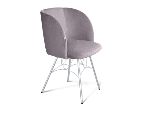 Обеденный стул SHT-ST33 / SHT-S100 (сиреневая орхидея/хром лак) в Магадане - изображение