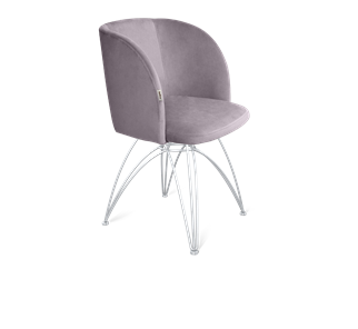 Обеденный стул SHT-ST33 / SHT-S112 (сиреневая орхидея/хром лак) в Магадане