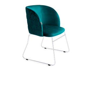 Обеденный стул SHT-ST33-1 / SHT-S167 (альпийский бирюзовый/хром лак) в Магадане - предосмотр