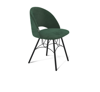 Обеденный стул SHT-ST34 / SHT-S100 (лиственно-зеленый/черный муар) в Магадане - предосмотр
