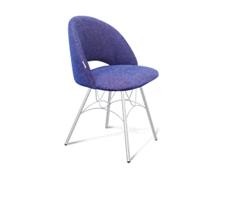 Обеденный стул SHT-ST34 / SHT-S100 (синий мираж/хром лак) в Магадане