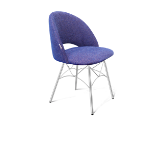 Обеденный стул SHT-ST34 / SHT-S107 (синий мираж/хром лак) в Магадане