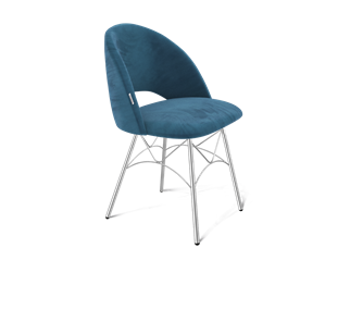 Обеденный стул SHT-ST34 / SHT-S107 (тихий океан/хром лак) в Магадане