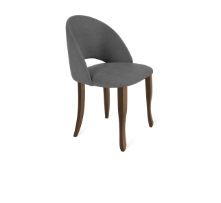 Обеденный стул SHT-ST34 / SHT-S122 (платиново-серый/темный орех/черный муар) в Магадане