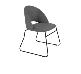 Обеденный стул SHT-ST34 / SHT-S167 (платиново-серый/черный муар) в Магадане