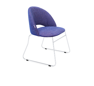 Обеденный стул SHT-ST34 / SHT-S167 (синий мираж/хром лак) в Магадане